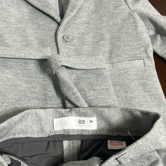 ZARA STRETCH SUIT JACKET AND PANTS - Picture 8 of 16